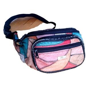 Vintage KMQ Patchwork Leather Fanny Pack